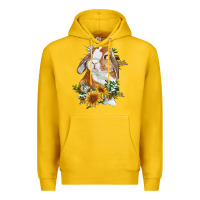Lemon bunny with sunflowers Premium Hoodie - RanaPortraitStore