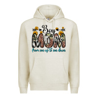 Oatmeal Heather boy mom from son up to son down Premium Hoodie - Zillion Design Studio