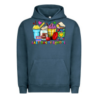 Pigment Midnight Navy last day of school coffee cups Urban Hoodie - Zillion Design Studio