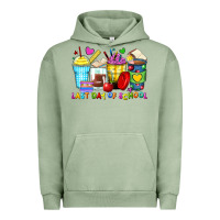 Pigment Oil Green last day of school coffee cups Urban Hoodie - Zillion Design Studio