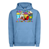 Pigment Pebble Blue last day of school coffee cups Urban Hoodie - Zillion Design Studio