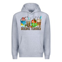 Heather Grey science teacher coffee cups Premium Hoodie - texasbilliewilder