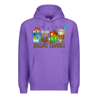 Purple science teacher coffee cups Premium Hoodie - texasbilliewilder