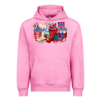 Fuchsia Pink 4th of july teacher coffee cups Urban Hoodie - Zillion Design Studio