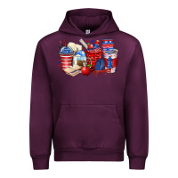 Mauve Wine 4th of july teacher coffee cups Urban Hoodie - Zillion Design Studio
