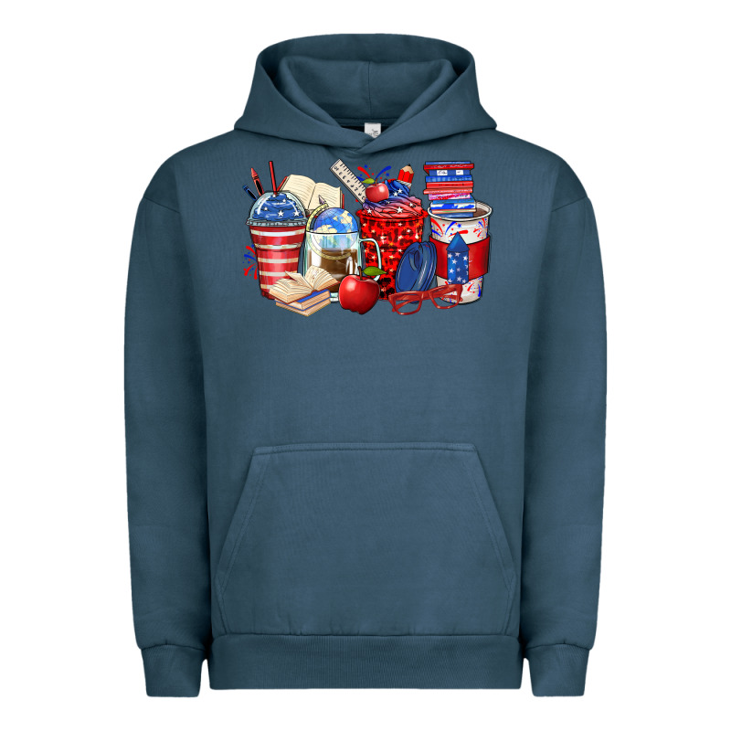 4th Of July Teacher Coffee Cups Urban Hoodie by Zillion Design Studio | Teevron