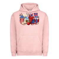 Pigment Salmon 4th of july teacher coffee cups Urban Hoodie - Zillion Design Studio