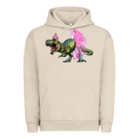 Pigment French Oak Balerina T-Rex Dinosaur With Tutu Urban Hoodie - RanaPortraitStore