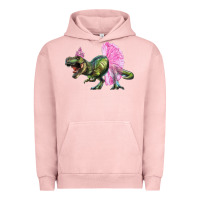 Pigment Salmon Balerina T-Rex Dinosaur With Tutu Urban Hoodie - RanaPortraitStore
