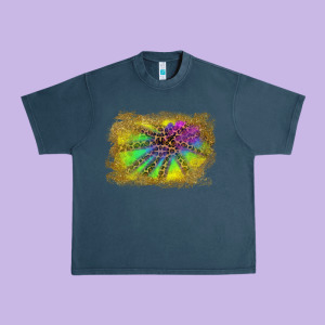 Colorful Glitter Leopard Background Urban Heavy Tee Designed By Ranaportraitstore