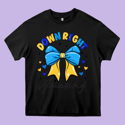 Down Right Amazing Heavy Core Tee Designed By Cowhidedigitalart