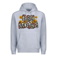 Heather Grey boy mama Premium Hoodie - Zillion Design Studio