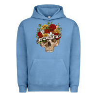 Pigment Pebble Blue Be Afraid&Do It Anyway Urban Hoodie - RanaPortraitStore