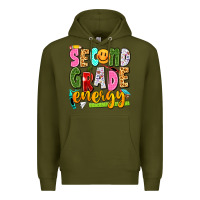 Army Green second grade energy Premium Hoodie - texasbilliewilder