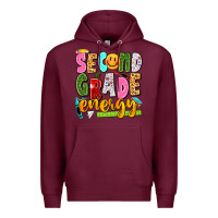 Burgundy second grade energy Premium Hoodie - texasbilliewilder