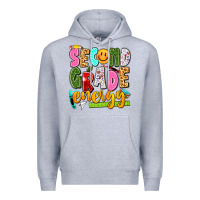 Heather Grey second grade energy Premium Hoodie - texasbilliewilder