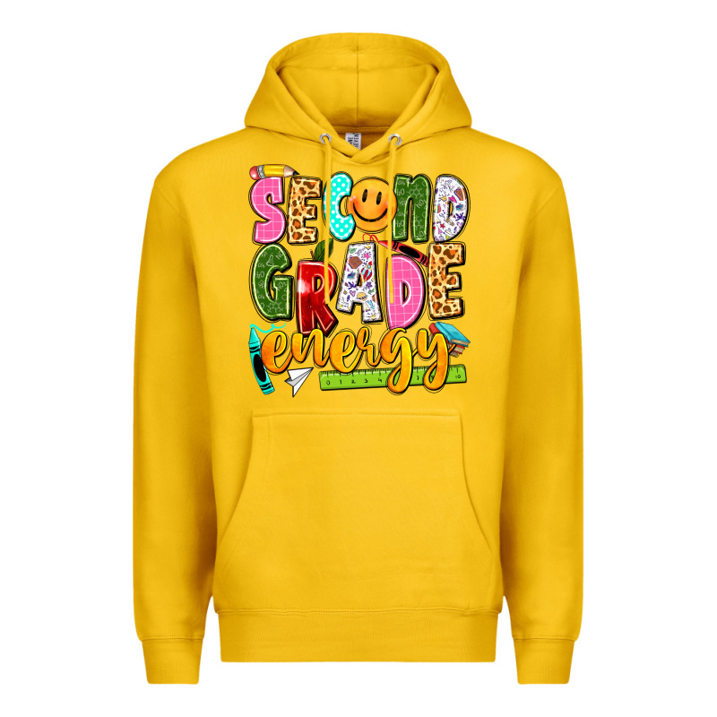 Second Grade Energy Premium Hoodie by texasbilliewilder | Teevron