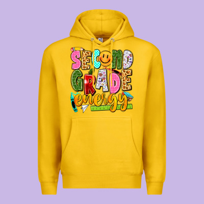Second Grade Energy Premium Hoodie Designed By Texasbilliewilder