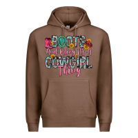 Chestnut boots and bling it s a cowgirl thing Premium Hoodie - Zillion Design Studio