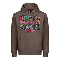 Coffee boots and bling it s a cowgirl thing Premium Hoodie - Zillion Design Studio