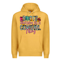 Mustard boots and bling it s a cowgirl thing Premium Hoodie - Zillion Design Studio