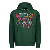 Sports Green boots and bling it s a cowgirl thing Premium Hoodie - Zillion Design Studio
