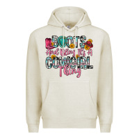 Oatmeal Heather boots and bling it s a cowgirl thing Premium Hoodie - Zillion Design Studio