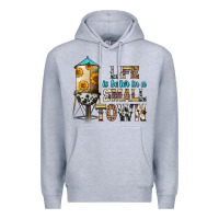 Heather Grey life is better in a small town Premium Hoodie - Zillion Design Studio