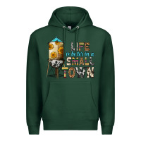 Sports Green life is better in a small town Premium Hoodie - Zillion Design Studio