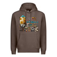 Coffee life is better in a small town Premium Hoodie - Zillion Design Studio