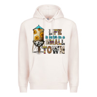 Pale Pink life is better in a small town Premium Hoodie - Zillion Design Studio