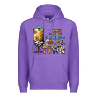 Purple life is better in a small town Premium Hoodie - Zillion Design Studio
