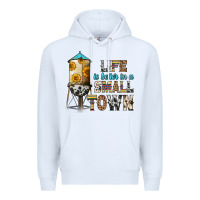 White life is better in a small town Premium Hoodie - Zillion Design Studio
