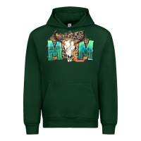 Forest Green mom with bull skull Urban Hoodie - Zillion Design Studio