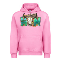 Fuchsia Pink mom with bull skull Urban Hoodie - Zillion Design Studio