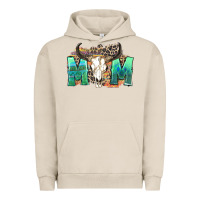 Pigment French Oak mom with bull skull Urban Hoodie - Zillion Design Studio