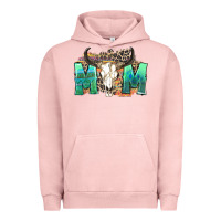 Pigment Salmon mom with bull skull Urban Hoodie - Zillion Design Studio