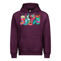 Mauve Wine mermaid tail coffee cups Urban Hoodie - Zillion Design Studio