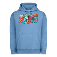 Pigment Pebble Blue mermaid tail coffee cups Urban Hoodie - Zillion Design Studio
