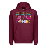 Burgundy shaping little mind Premium Hoodie - texasbilliewilder
