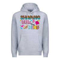 Heather Grey shaping little mind Premium Hoodie - texasbilliewilder