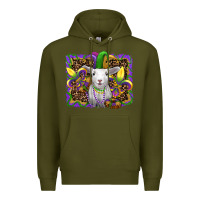 Army Green mardi gras baby sheep king cake fleur de lis Premium Hoodie - RanaPortraitStore