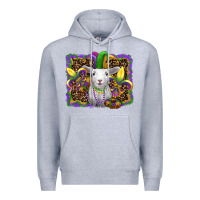 Heather Grey mardi gras baby sheep king cake fleur de lis Premium Hoodie - RanaPortraitStore