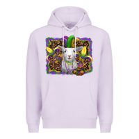 Lilac mardi gras baby sheep king cake fleur de lis Premium Hoodie - RanaPortraitStore