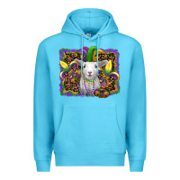 Ocean Blue mardi gras baby sheep king cake fleur de lis Premium Hoodie - RanaPortraitStore