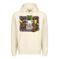 Sandshell mardi gras baby sheep king cake fleur de lis Premium Hoodie - RanaPortraitStore