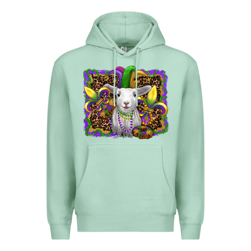 Mardi Gras Baby Sheep King Cake Fleur De Lis Premium Hoodie by RanaPortraitStore | Teevron
