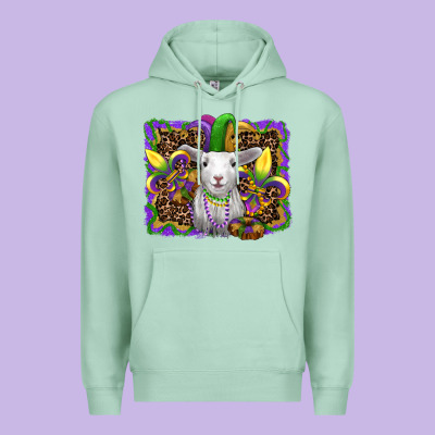 Mardi Gras Baby Sheep King Cake Fleur De Lis Premium Hoodie Designed By Ranaportraitstore