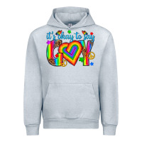 Heather Grey its okay to say gay Urban Hoodie - texasbilliewilder