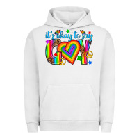 Pigment Lunar Rock its okay to say gay Urban Hoodie - texasbilliewilder